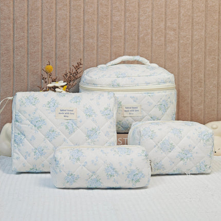 Cross-Border Best-Selling Polyester-Cotton Cosmetic Bag for Women, Large Capacity Travel Portable Toiletry Bag, Makeup Brush Storage Bag