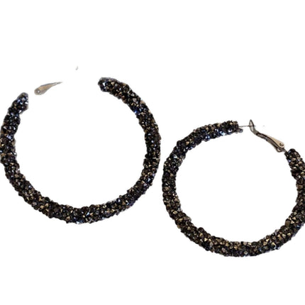European and American Cross-Border New Style Earrings, Versatile and Exaggerated Earrings for Women, High-End Full Diamond Temperament Earrings, Fashionable Accessories