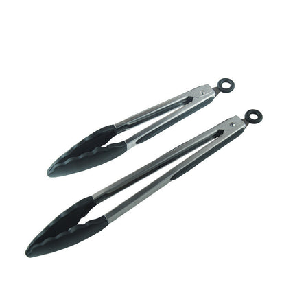 in stock 7 inch 9 inch 12 inch silicone food clip 3 piece set stainless steel food clip BBQ barbecue clip bread steak clip