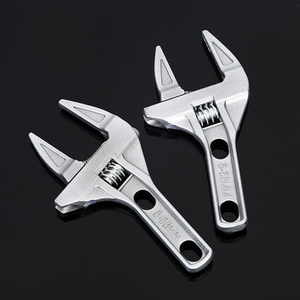 Cross-Border Bathroom Wrench Wholesale Short-Handle Adjustable Wrench Aluminum Alloy Lightweight Large-Opening Adjustable Wrench Mini Wrench