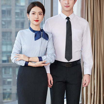 Stewardess Business Dress Shirt Hotel Front Desk Work Clothes suit Female Beautician Clothing Real Estate Consultant Women's Clothing suit