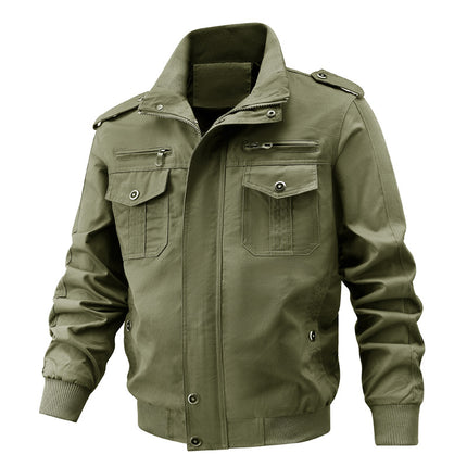 Cross-Border Amazon Workwear Tough Guy Pilot Spring and Autumn Jacket Men's Jacket World War Ii Military Fan Tactical Multi-Pocket Top