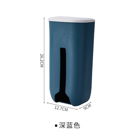 Punch-free Kitchen Flip Garbage Bag Storage Box Plastic Bag Organize Storage Box Bag Rectable Wall-mounted Storage