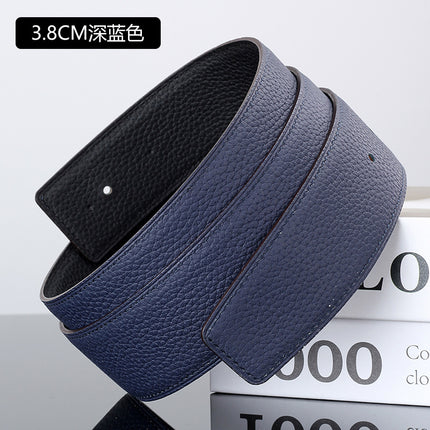 Guangzhou belt manufacturers spot wholesale headless layer cowhide smooth buckle leather pure cowhide pants belt does not take the lead