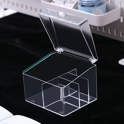 Makeup Cotton Swab Storage Box Makeup Remover Cotton Toothpick Line Acrylic Box Desktop Beauty Egg Cosmetics Storage Box