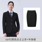 6692 black women's top + skirt / S