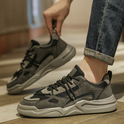 2025 Spring and Summer Men's Shoes Mesh Breathable White Forrest Gump Casual Board Shoes Teenager Running Sports Torre Trendy Shoes