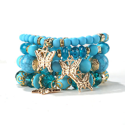 European and American Cross-Border Hot-Selling New Bohemian Bracelets Creative Tassel Multi-Layer Beaded Bracelets Fashion Jewelry