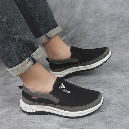 Wholesale and retail old Beijing cloth shoes men's soft bottom breathable middle-aged father non-slip elderly walking shoes