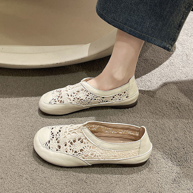 Women's Shoes Summer Thin Breathable Pregnant Women's Mother Slip-on Fisherman's Net Shoes Soft-soled Single-layer Shoes Cloth Shoes
