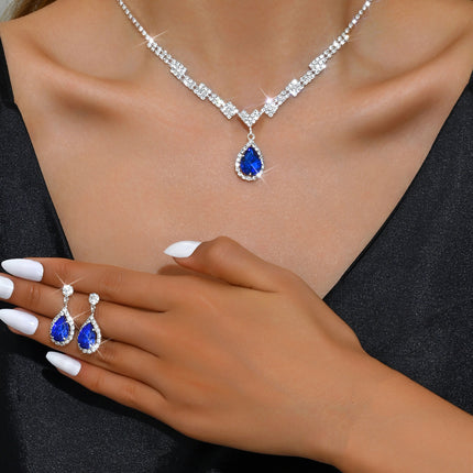 Factory Direct Approval Fashion Wedding Wedding Photography Accessories Earrings Necklace Bracelet Set Combination Multiple Choice