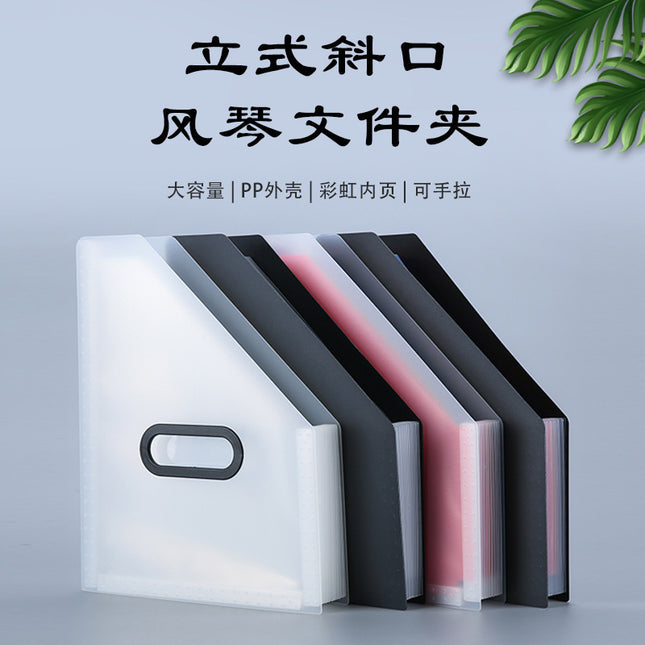Oblique organ folder multi-layer paper storage bag Book organ bag wholesale