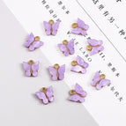 Length 13mm width 12.5mm aperture about 2mm 4/bag / Purple