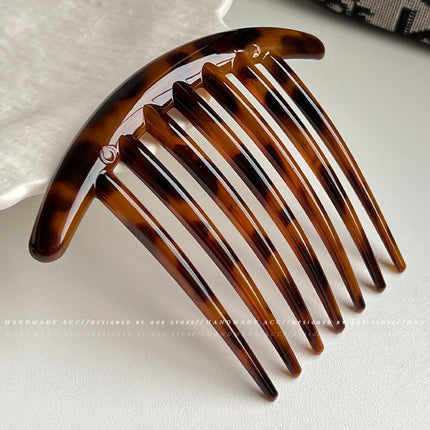 European and American Cross-border Foreign Trade High-end Leopard Hair Accessories All-match Hair Combs and Combs for Girls Simple and Fresh Hair Cards
