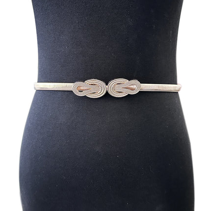 New Hot Selling Metal Women's Spring Waist Chain, Fashionable and Versatile Cloud Buckle Elastic Chain Thin Belt Body Chain