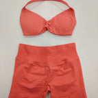 Coral pink suit [4572+short] / XS