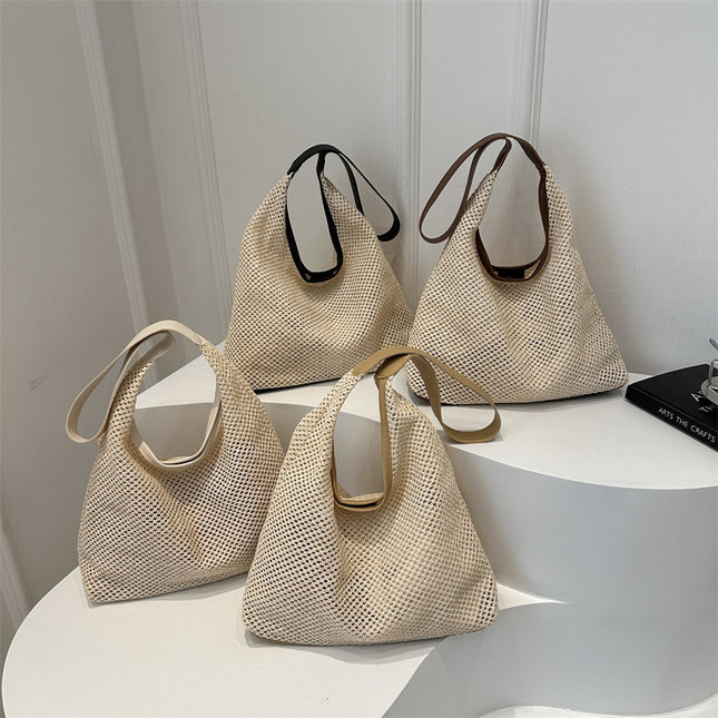 Ins Woven Tote Bag Straw Bag Large Capacity Underarm Bag Shoulder Bag Holiday Style Beach Bag Women's Portable