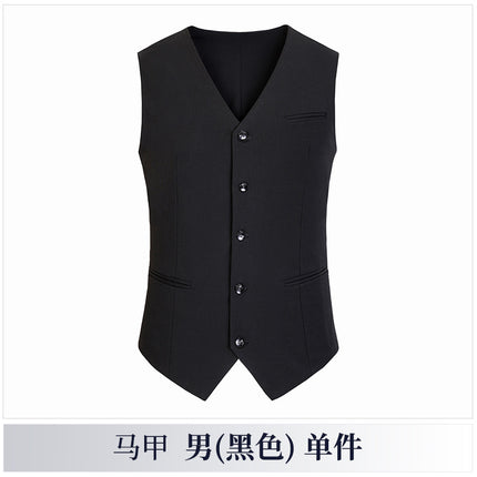 Men's Three-Piece Korean Style Slim Dress Business Professional Formal Wear Men's Groom Wedding Suit Suit