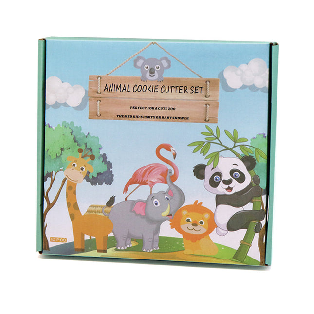Wholesale animal series stainless steel biscuit mould suit lion tiger elephant animal biscuit biscuit cutting mould