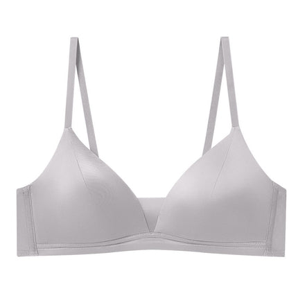 Real Silk Bra No Steel Ring French Bra Deep V Beautiful Back Sexy Mulberry Silk Underwear Summer Ultra-thin Satin Breathable
