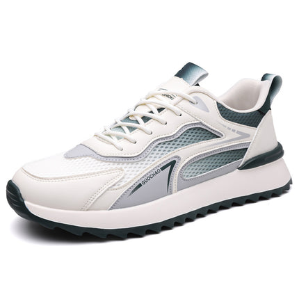 Men's Shoes 2025 New Trend Height Increasing Breathable Sneakers Plaid Mesh Running Casual Shoes Sports