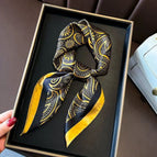 Black cashew silk scarf