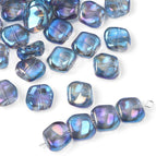 12 × 11mm thick, about 5mm aperture, about 1mm20 pieces/bag / gradient blue