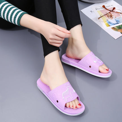 Summer Pvc Bathroom Slippers Home Cartoon Couple Slippers Indoor Cute Bath Non-Slip Sandals Women's Stall