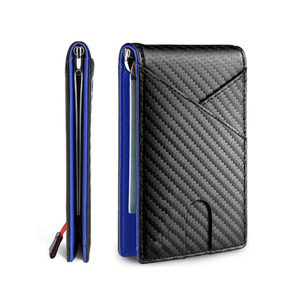Amazon ultra-fiber leather gold clip wallet foreign trade carbon fiber wallet men's wallet wallet business wallet