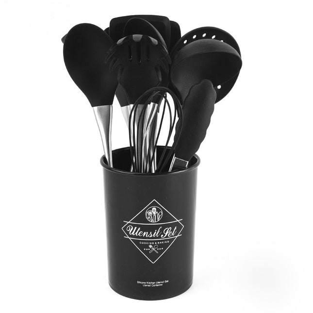Food Grade Silicone 11 Pieces Kitchenware suit Stir-frying Shovel Non-stick Pan Silicone Colander Pot Stir-frying Spoon Soup Spoon