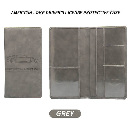 Skin-Friendly American Driver's License Cover, Amazon's Best-Selling Car Insurance Wallet, Long Multi-Functional Driving License Holder