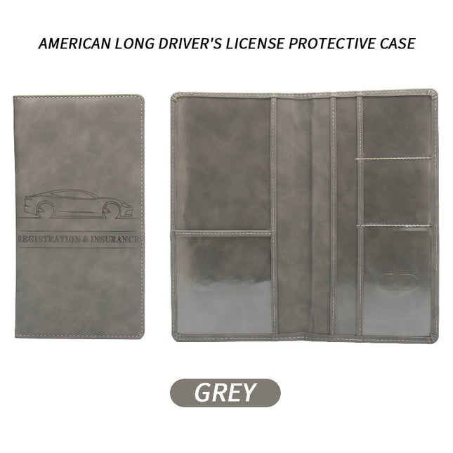 Skin-Friendly American Driver's License Cover, Amazon's Best-Selling Car Insurance Wallet, Long Multi-Functional Driving License Holder