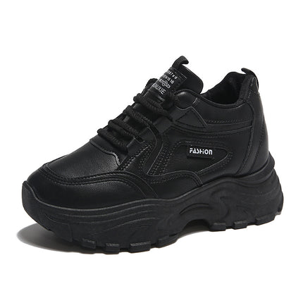 Clunky sneakers for women ins trendy 2024 spring new versatile retro sports casual shoes thick-soled women's shoes