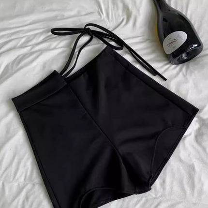 American Style Hot Girl High Waist Strap Casual Shorts Women's Summer Black Hot Pants Design Sense Street Dance Slimming Hot Pants