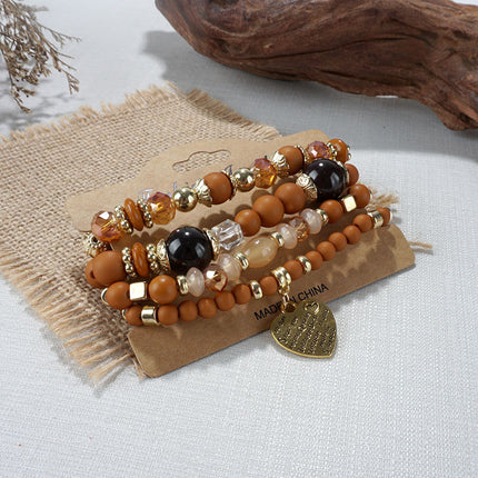 European and American Cross-Border Hot-Selling New Bohemian Bracelets Creative Tassel Multi-Layer Beaded Bracelets Fashion Jewelry