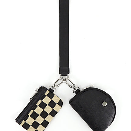 In stock Amazon lulu same multi-functional fashion women's wrist bag portable simple bank card mini coin purse