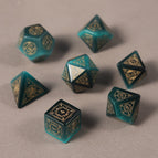 D4 side dice / 【h01】cat's eye-peacock blue 45