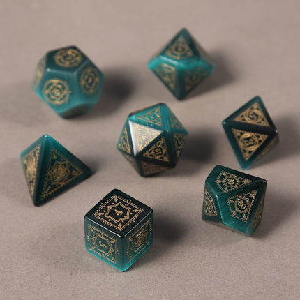 Foreign Trade Wholesale Six-Pointed Star Pattern Dice Series Dungeons and Dragons Dnd Gemstone Crafts Entertainment Dice