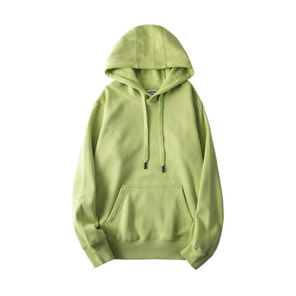 Red Tiger Year Wei Yi 500g plus velvet night gray hooded Wei Yi simple solid color sports hoodie men's and women's coat