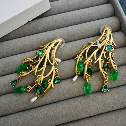 Oscar European and American Medieval Style Retro Old High-End Niche Design Fashionable Stylish S925 Silver Needle Earrings for Women