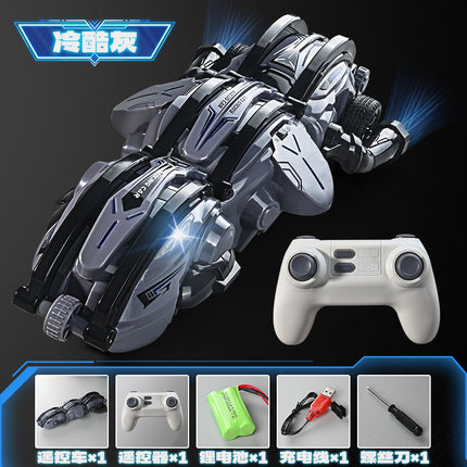Cross-border dragon armor rollover stunt remote control car 2.4G high-speed driving deformation fall-resistant rollover children drift toy car