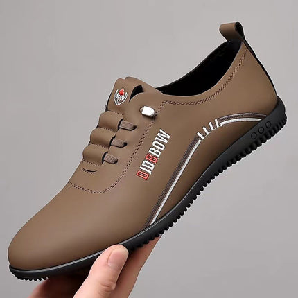 Winter Cotton Soft Leather Men's Shoes Soft Sole Men's Casual Shoes Slip-on Baita Lightweight Driving Pea Shoes Dad's Shoes