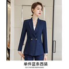 One-piece blue stripe suit / S