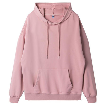 American fashion brand 260g pullover casual loose hooded sweater dopamine solid color heavy shoulder hoodie in spring and autumn