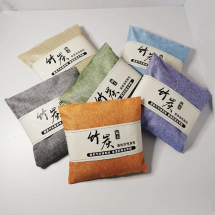 500g new car formaldehyde absorption in addition to odor activated carbon bamboo charcoal bag car carbon bag in addition to formaldehyde bamboo charcoal bag manufacturers wholesale