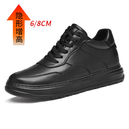 Spring Invisible Inner Height Increase 8cm Men's Shoes Breathable Sports Shoes Trendyy Height Increasing Shoes White Shoes Casual Versatile Sneakers