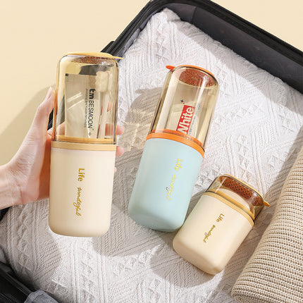 Travel Gargle Cup Soap Box Portable Gargle suit Brush Cup Soap Toothbrush Storage Box Travel Artifact