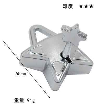[Small size] zinc alloy unlock Kong Ming lock magic alloy educational toys nine-chain intelligence unlock ring buckle