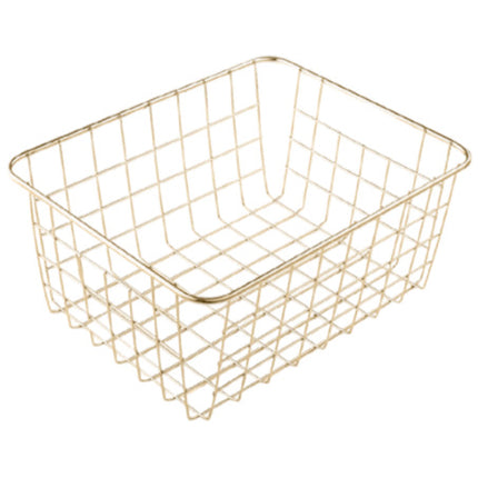 Iron Storage Basket Large Capacity Stainless Steel Basket Anti-rust Metal Fruit and Vegetable Dirty Clothes Storage Basket Iron Storage Basket