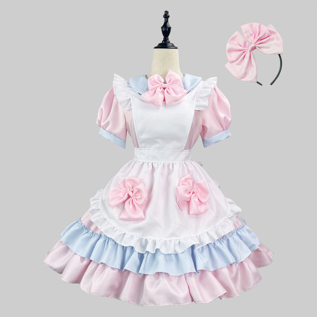 Japanese-Style Maid Lolita Soft Girl Dress Cos Anime Cream Sweetheart Cafe Cute Maid Uniform Set